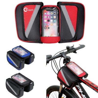 Bicycle Phone Front Frame Bag Waterproof Cycling Pouch