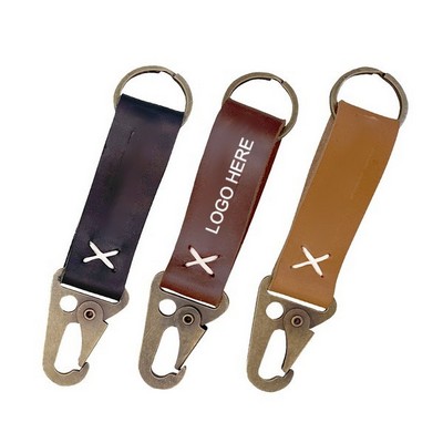 Leather Carabiner Keychain