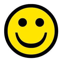 Smiley Face Magnet w/ Full Magnetic Back (12 Square Inch)