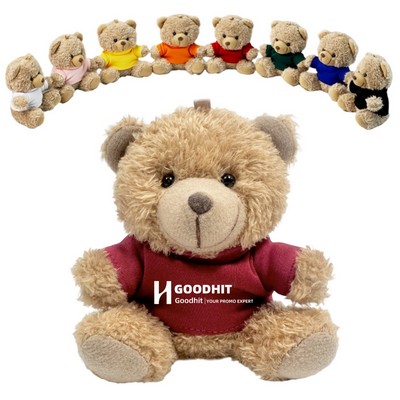 4.5" Mini Stuffed Plush Bears with Keychain Pendant