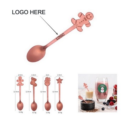 Christmas Gingerman Coffee Spoons Holiday Cutlery