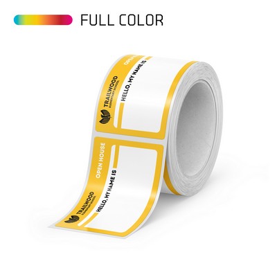 Full Color Rectangle Roll Label - Up to 13.01-17.00 Square Inches