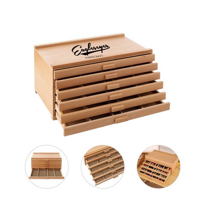 Handcrafted 6-drawer Wooden Artist Organizer