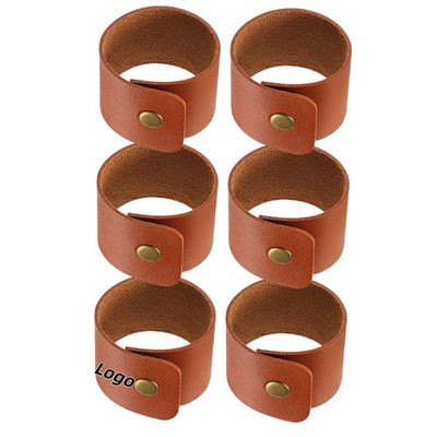 Foldable Leather Napkin Ring for Elegant Table Settings