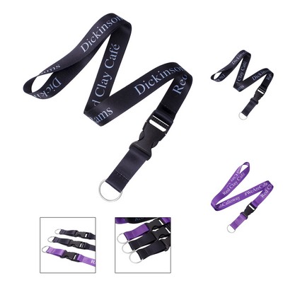 1/2" Lanyard w/ Metal Split Ring