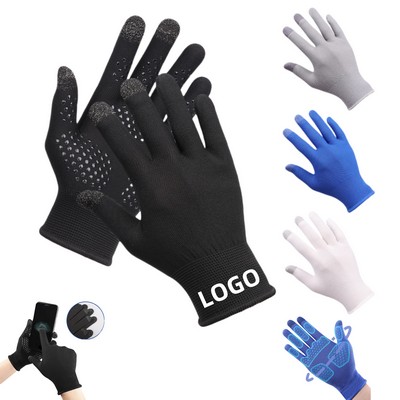 Anti Slip Breathable Sun Protective Touchscreen Knit Gloves