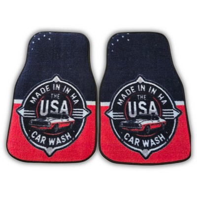 Customized Car Mat Set of 2 Mats - Dyed-In Full Color Branded Car Mats
