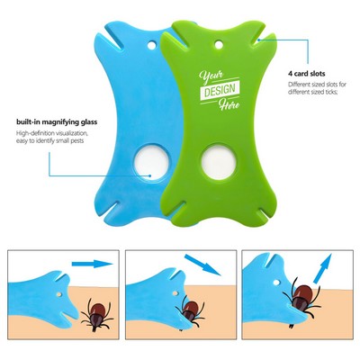 Tick Removal Card With Magnifying Glass