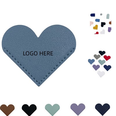 Heart Shaped Leather Bookmark