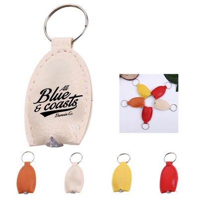 Leather LED Keychain