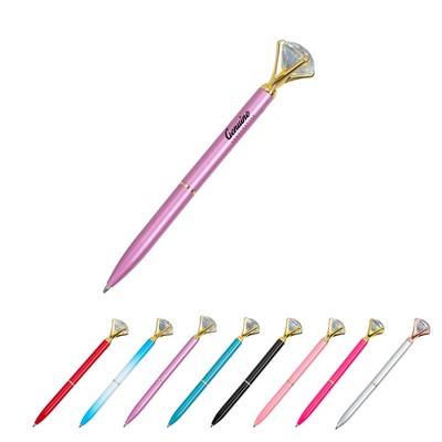 Metal Ballpoint Pen with Sparkling Diamond