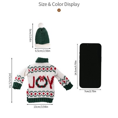 Christmas Knitted Wine Bottle Cover Creative Cartoon Sweater Snowman Red Wine Cover