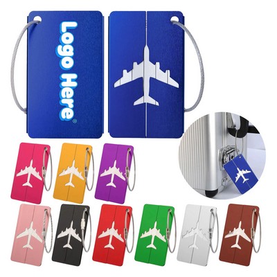 Airplane Pattern Aluminum Luggage Tag