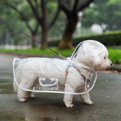Transparent Dog Raincoat Waterproof Pet Rain Jacket