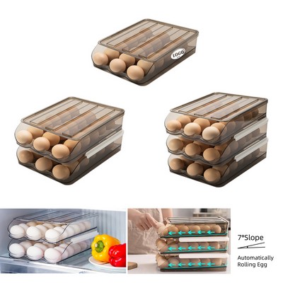 Automatically Rolling Egg Container