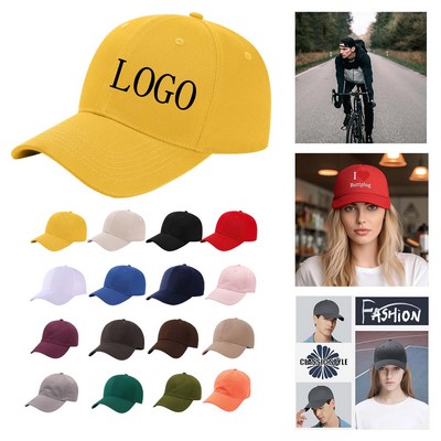 Embroidered Cotton Soft-top Baseball Cap