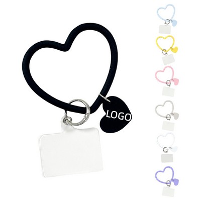 Heart Shaped Phone Strap Wrist Ring Loop