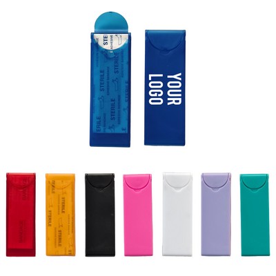 Portable Flip - Top Adhesive Bandage Case With 5 Band-Aids