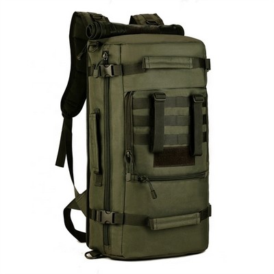 Premium Canvas and Leather 15" Laptop Convertible 3-in-1 Travel Backpack Duffel