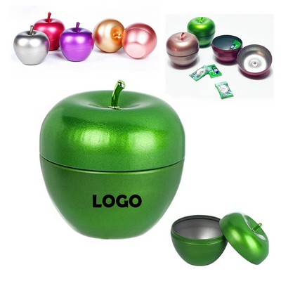 Apple Shaped Tin Container