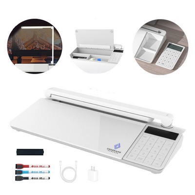 Multifunctional Desk Organizer with LED Lamp & Calculator & Storage