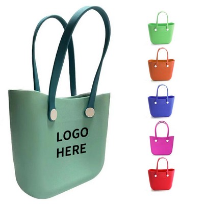 Curved EVA Beach Tote Bag with Strap