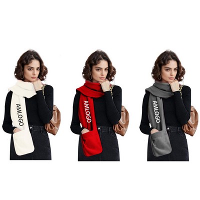 Cozy Single Layer Fleece Scarf and Glove Set