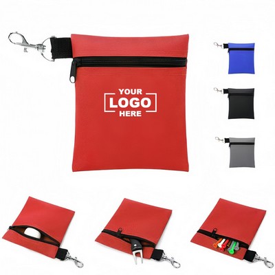 Zipper Golf Tee Ball Pouch