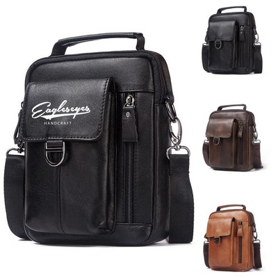 Men's Genuine Leather Shoulder Bag