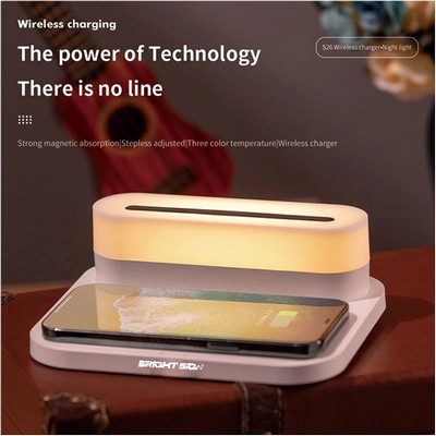 Sleek Multifunction Wireless Charging Lamp