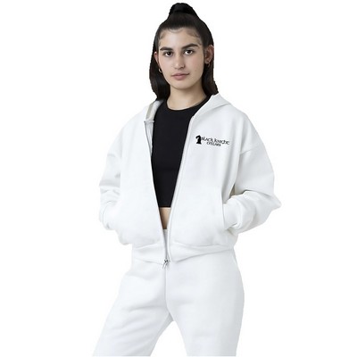 Heavy Fleece Cropped Zip Up