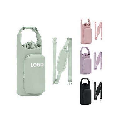Insulated Water Bottle Tote with Phone Compartment