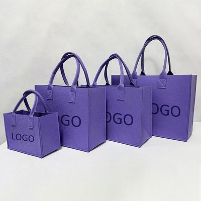 Foldable Reusable Felt Tote Bags for Shopping Travel