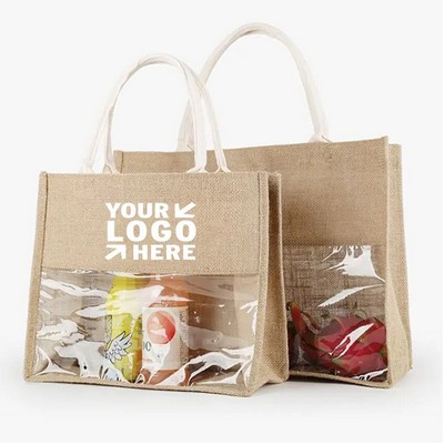 Transparent Jute Tote Bag