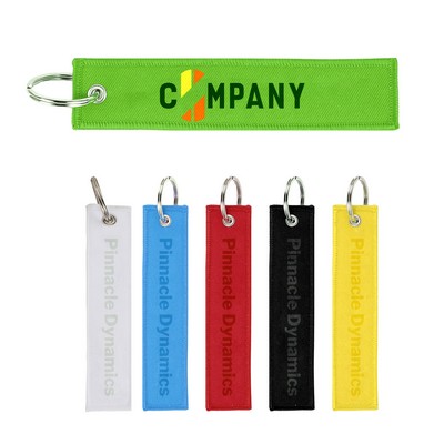 Textured Weave Luggage Key Tag