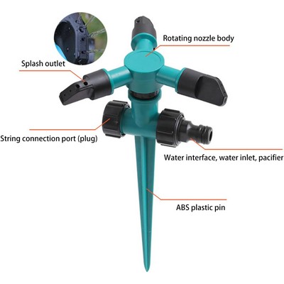 360-Degree Rotating ABS Plastic Lawn Sprinkler