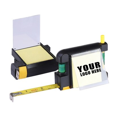 4-in-1 Tape Measure with Notepad and Level