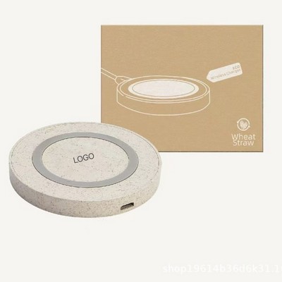Eco-Friendly 15W Wheat Straw Magnetic Wireless Fast Charger