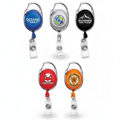 Retractable Carabiner Style Badge Reel
