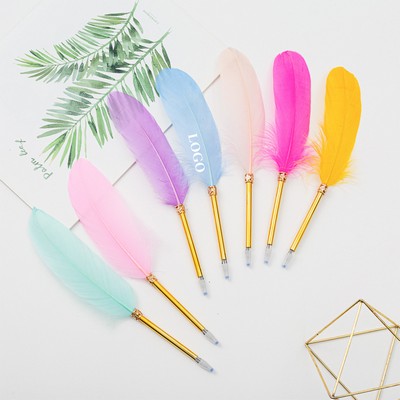 Artistic Feathered Ballpoint Pen, Christmas Edition