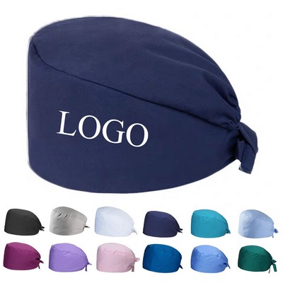 Medical Nurse Scrub Cap With Buttons