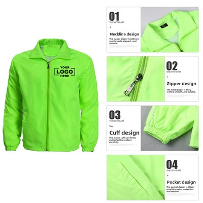 Windbreaker Group Workwear Long Sleeved Windproof Vest Diy Activity Jacket