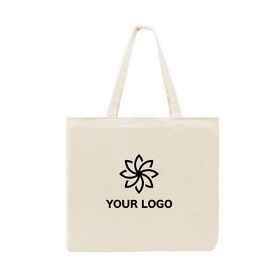 Stock Natural Canvas Long Handle T Bottom Tote Bag