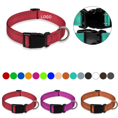Reflective Dog Collar with Buckle