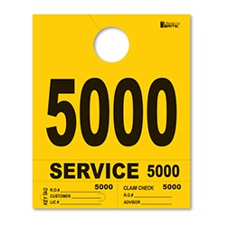 5000-5999 Heavy Brite™ Yellow Premium Service Dispatch Number Tag