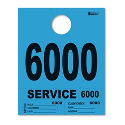 6000-6999 Heavy Brite™ Blue Premium Service Dispatch Number Tag
