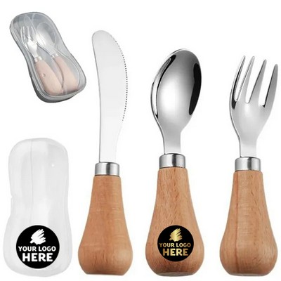 Eco-Chic Wooden Handle Cutlery Set