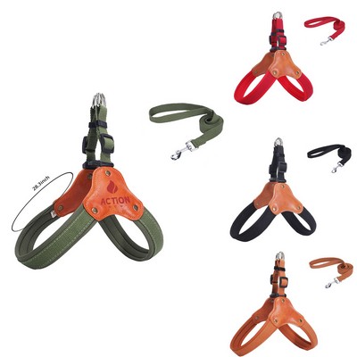 Y-Shaped No-Pull Dog Harness w/ Leash