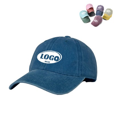 Washed Plain Baseball Cap
