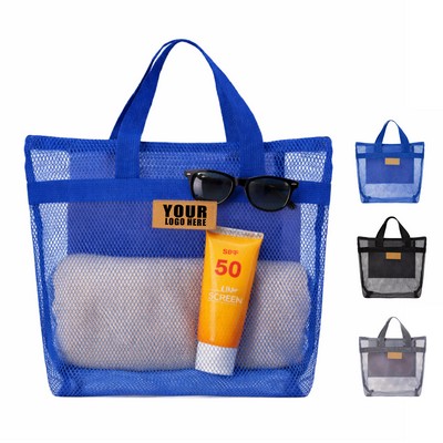 Handheld Mesh Beach Bag